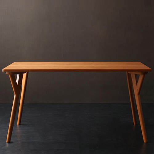彩りの空間に 天然木ブラックチェリー材 北欧デザインダイニング テーブル