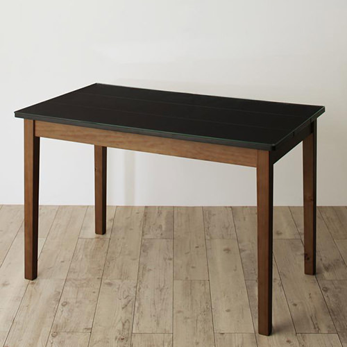 カッコいい空間 ガラスと木の異素材MIXモダンデザインダイニング テーブル