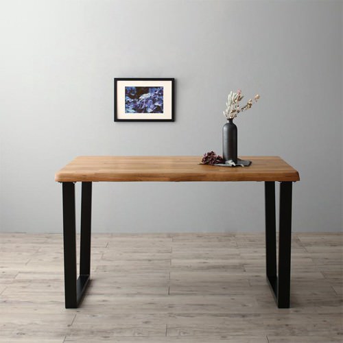 おしゃれな空間 天然木オーク無垢材モダンデザインダイニング テーブル